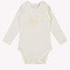 Malelions Baby Unisex Romper Offwhite