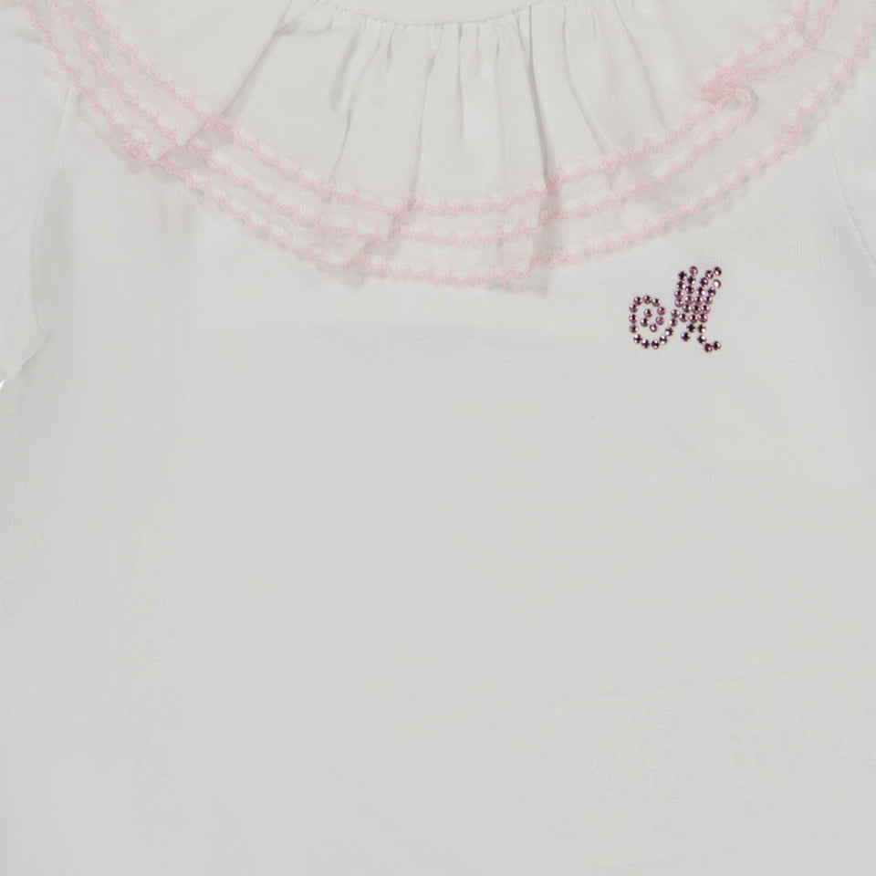 MonnaLisa Baby Girls Bodper In White