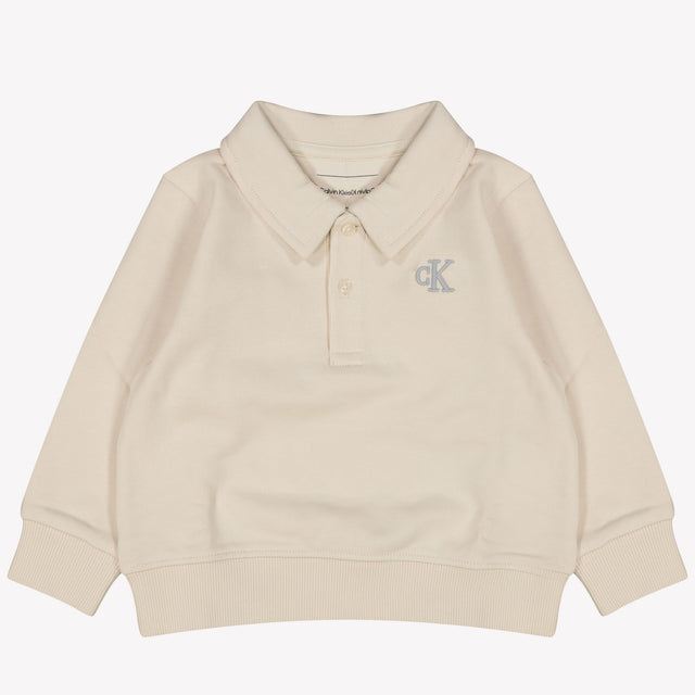 Calvin Klein Baby Unisex Polo Light Beige