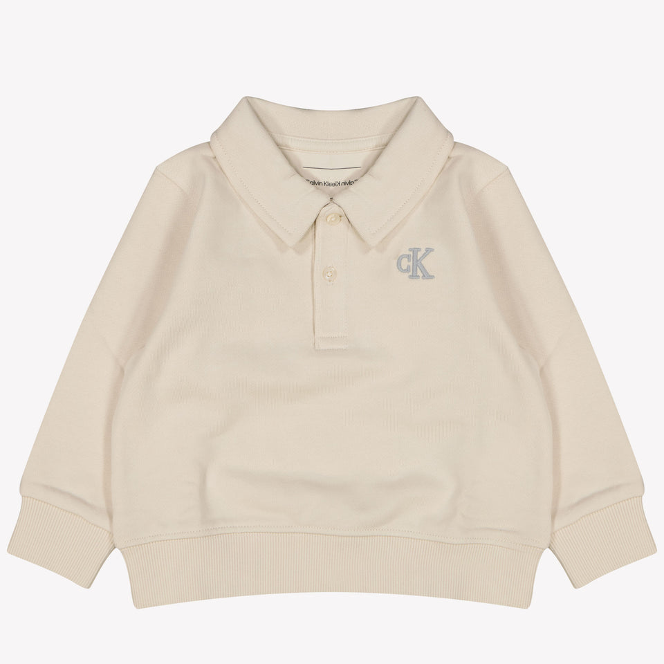 Calvin Klein Baby Unisex Polo Light Beige