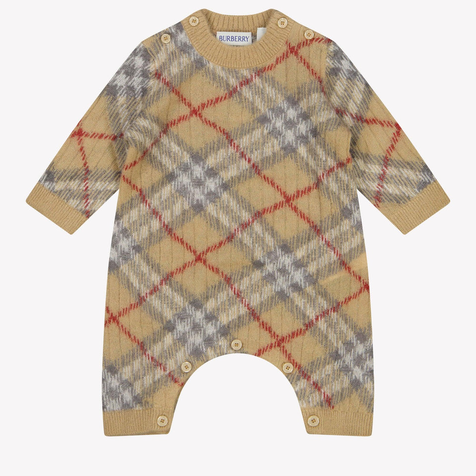 Burberry Camillo Baby Unisex Playsuit  Light Beige