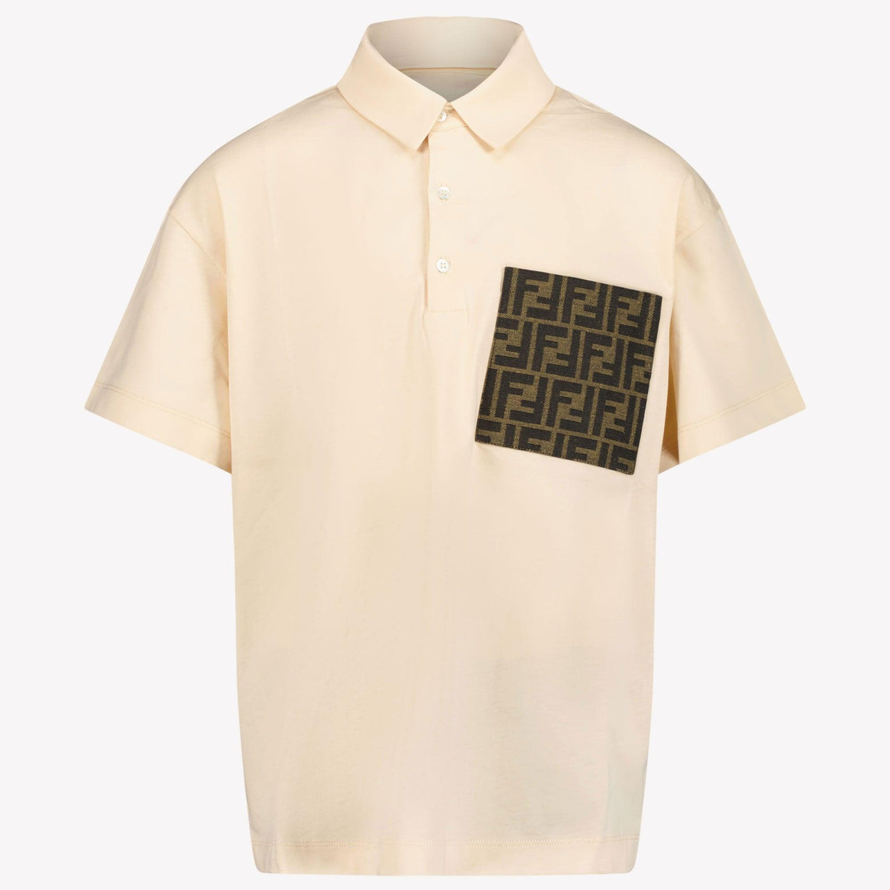 Fendi Kids Boys Polo  Beige