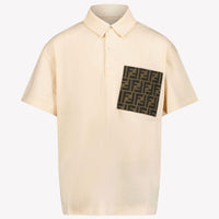 Fendi Kids Boys Polo  Beige