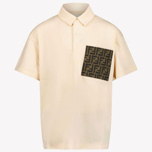 Fendi Kids Boys Polo  Beige