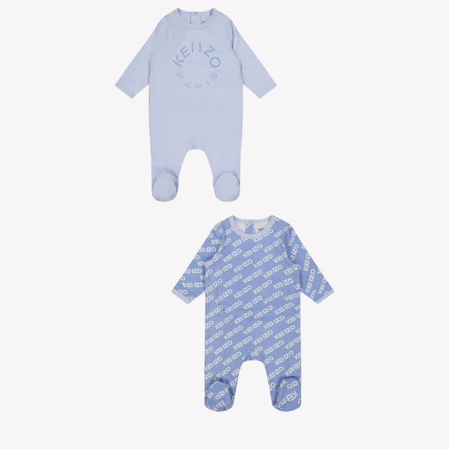 Kenzo Kids Baby boys box suit Light Blue