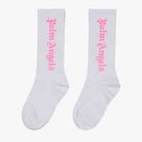 Palm Angels Kids Girls  Socks White