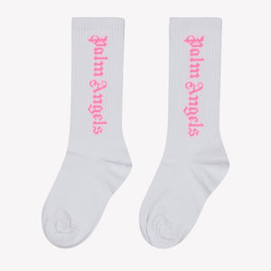 Palm Angels Kids Girls  Socks White