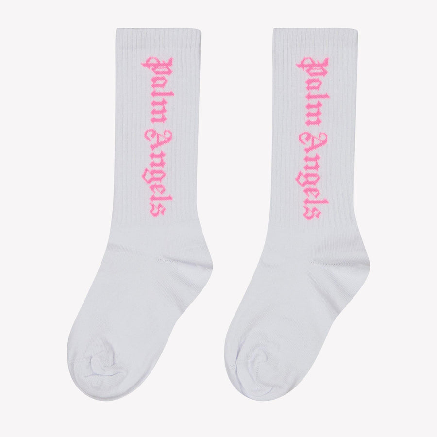 Palm Angels Kids Girls  Socks White