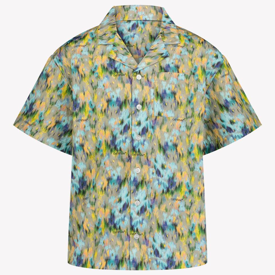 Off-White Children's Boys Blouse in Turquoise