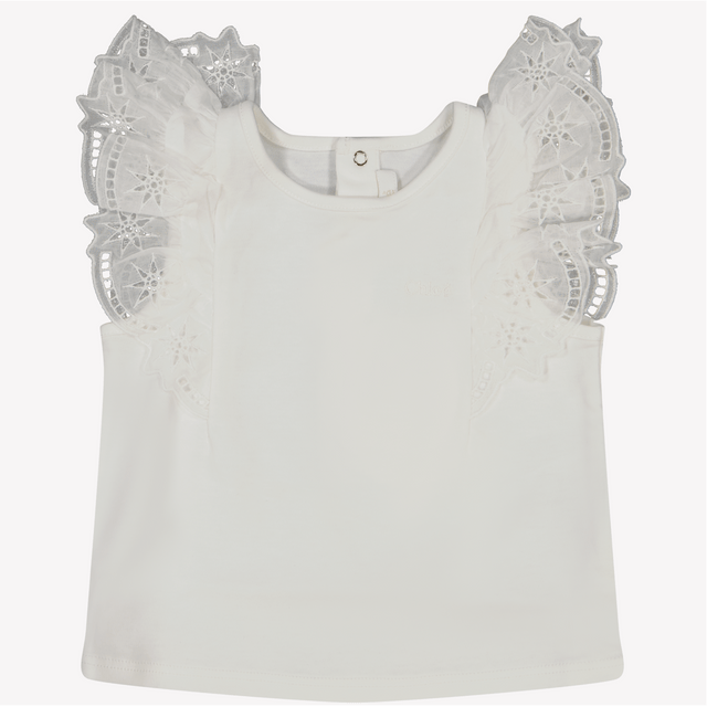 Chloe Baby Meisjes T-Shirt Off White 6 mnd