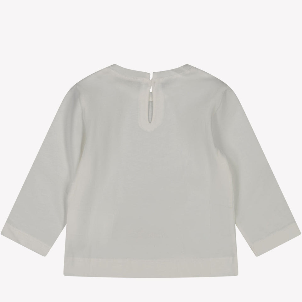 Monnalisa Baby Meisjes T-shirt Off White