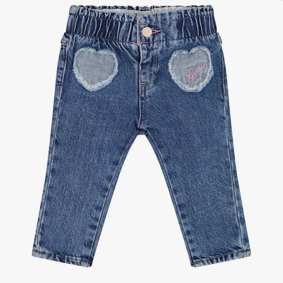 Guess Baby Girls Jeans In Light Blue