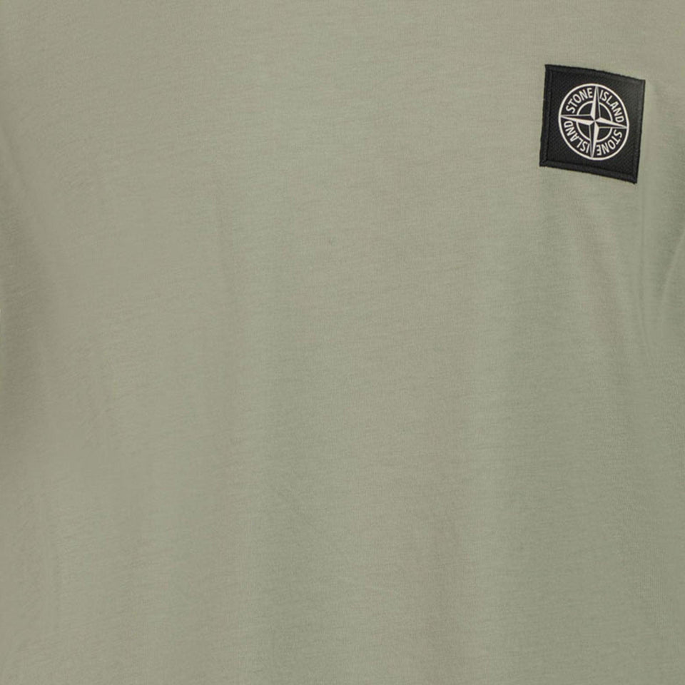 Stone Island Kids Boys in T-Shirt Olive Green