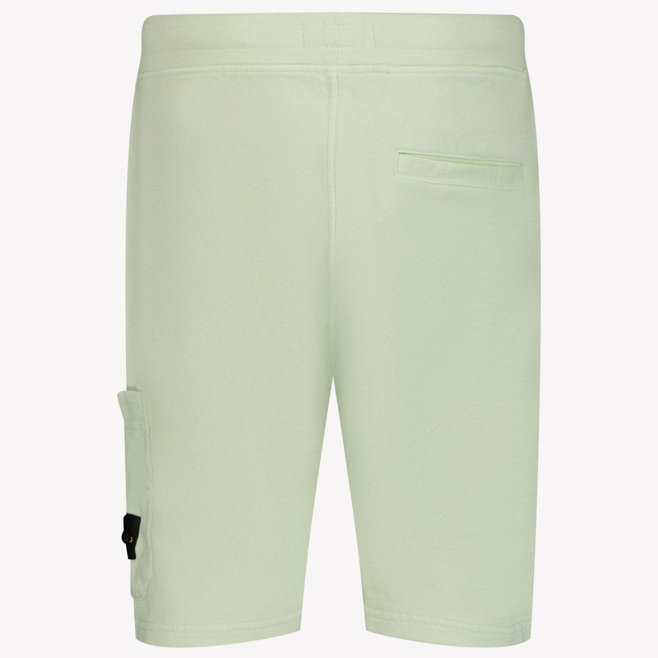 Stone Island Kids Boys Shorts In Lime