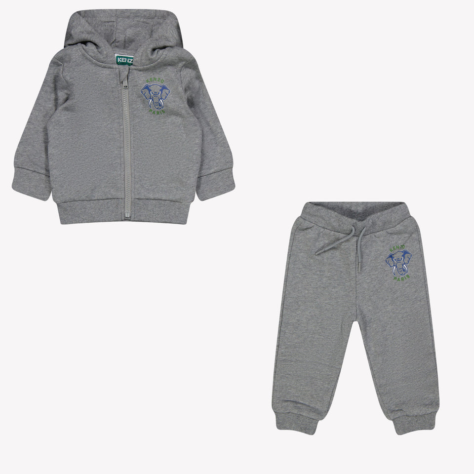 Kenzo Kids Baby Boys Jogging Suit Gray