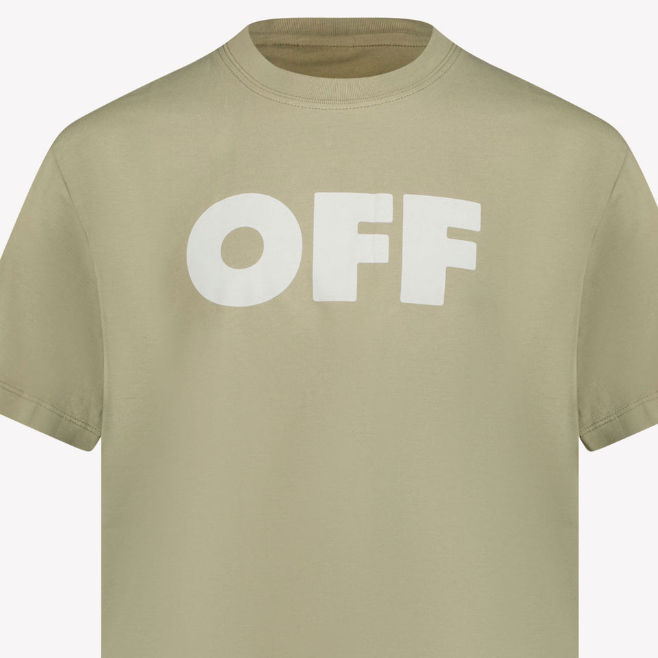 Off-White Children's boys in t-shirt Khaki