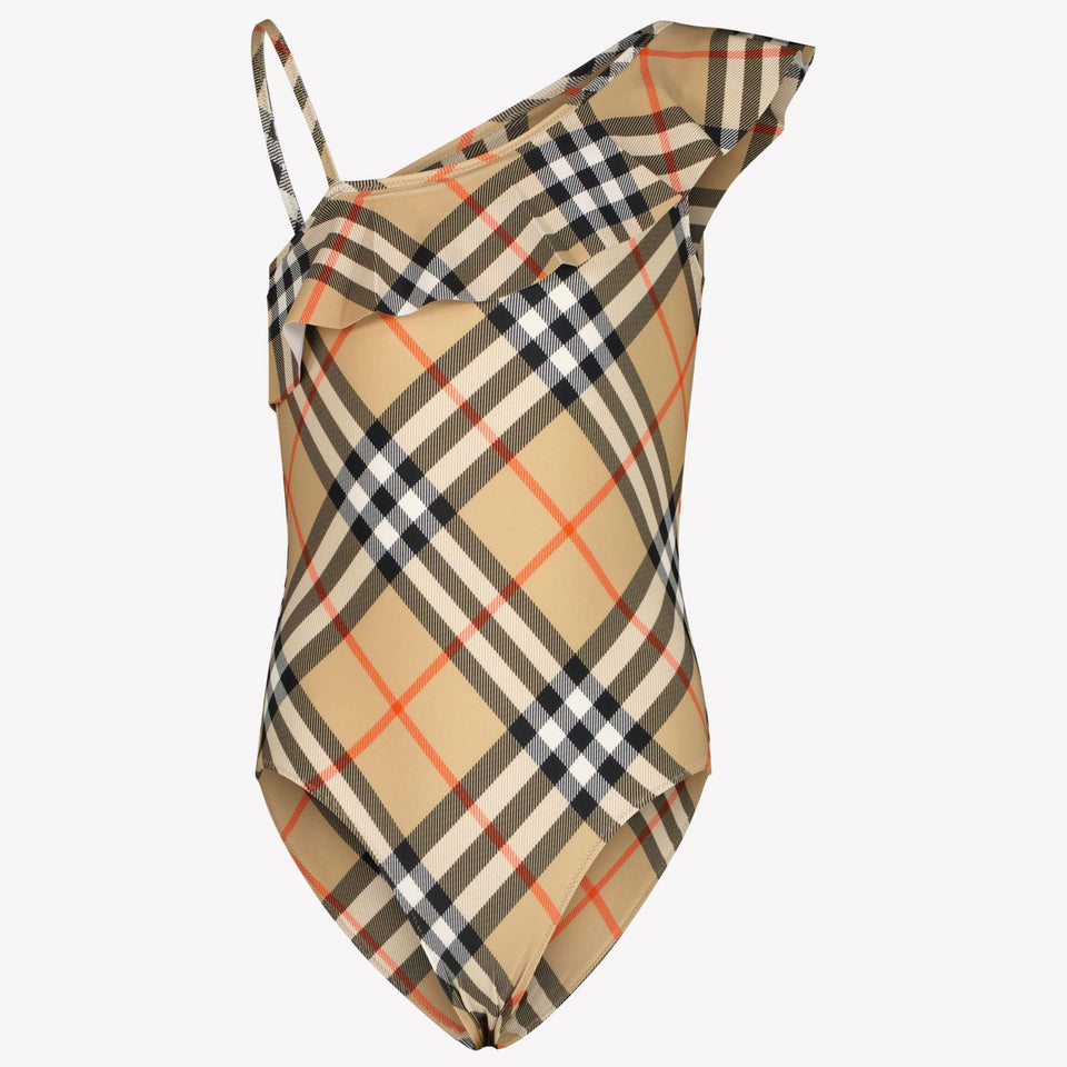 Burberry Fern Kinder Meisjes Zwemkleding In Beige