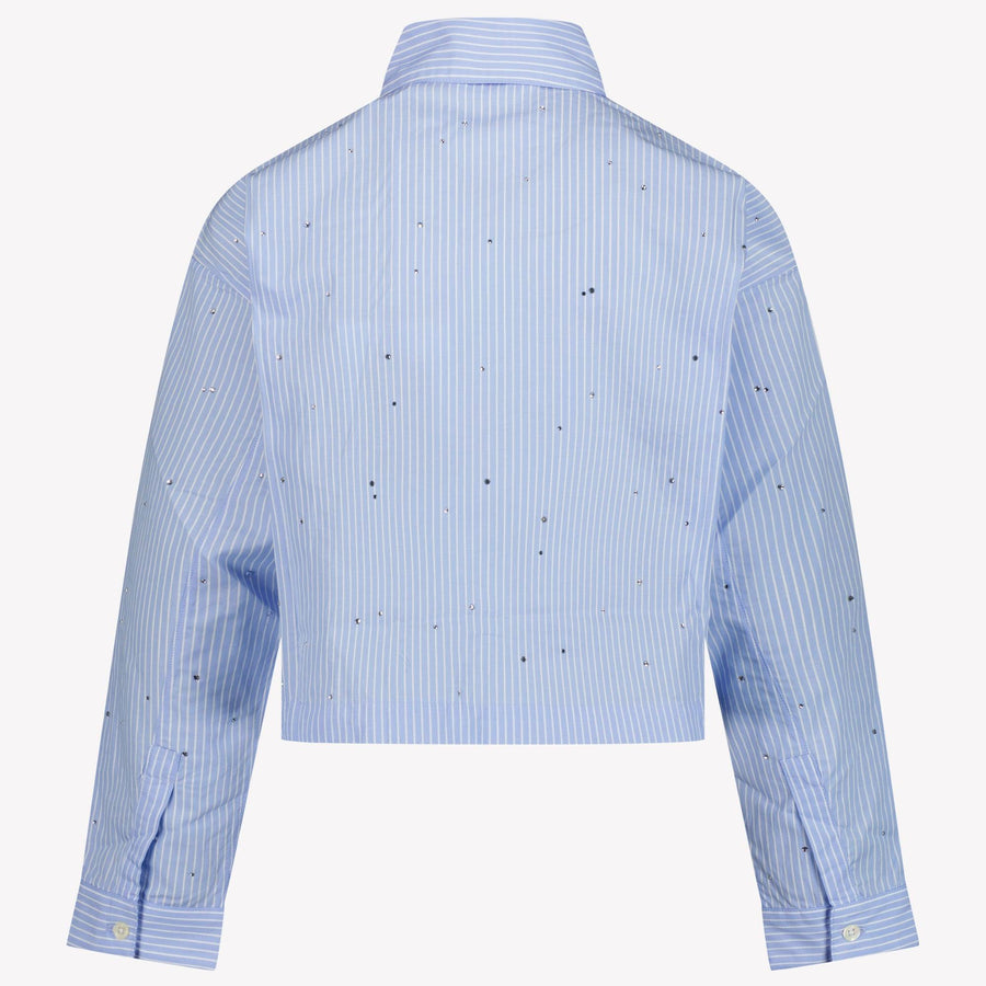 Palm Angels Kids Girls Blouse  Light Blue