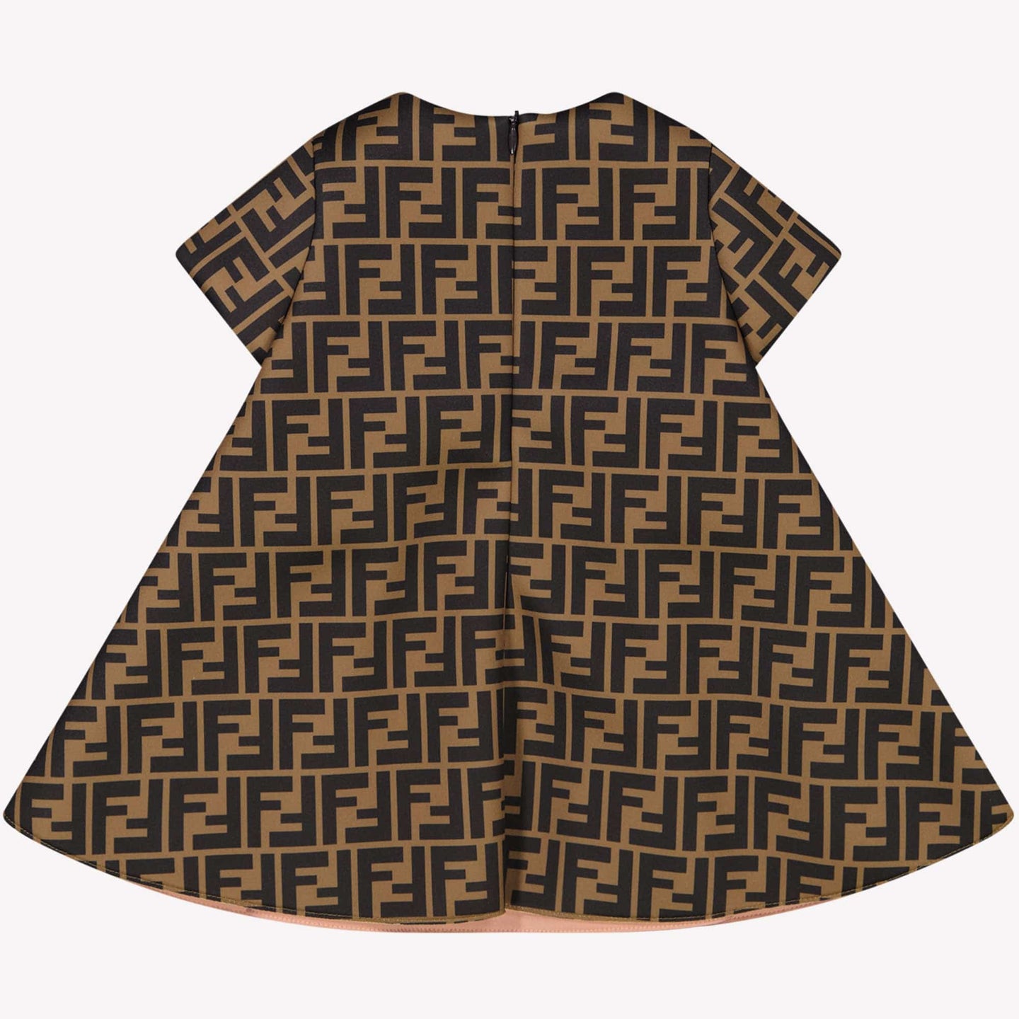 Fendi Baby Meisjes Jurk Bruin 6 mnd