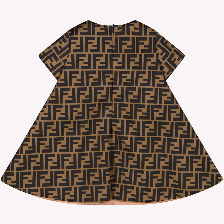 Fendi Baby Meisjes Jurk In Bruin