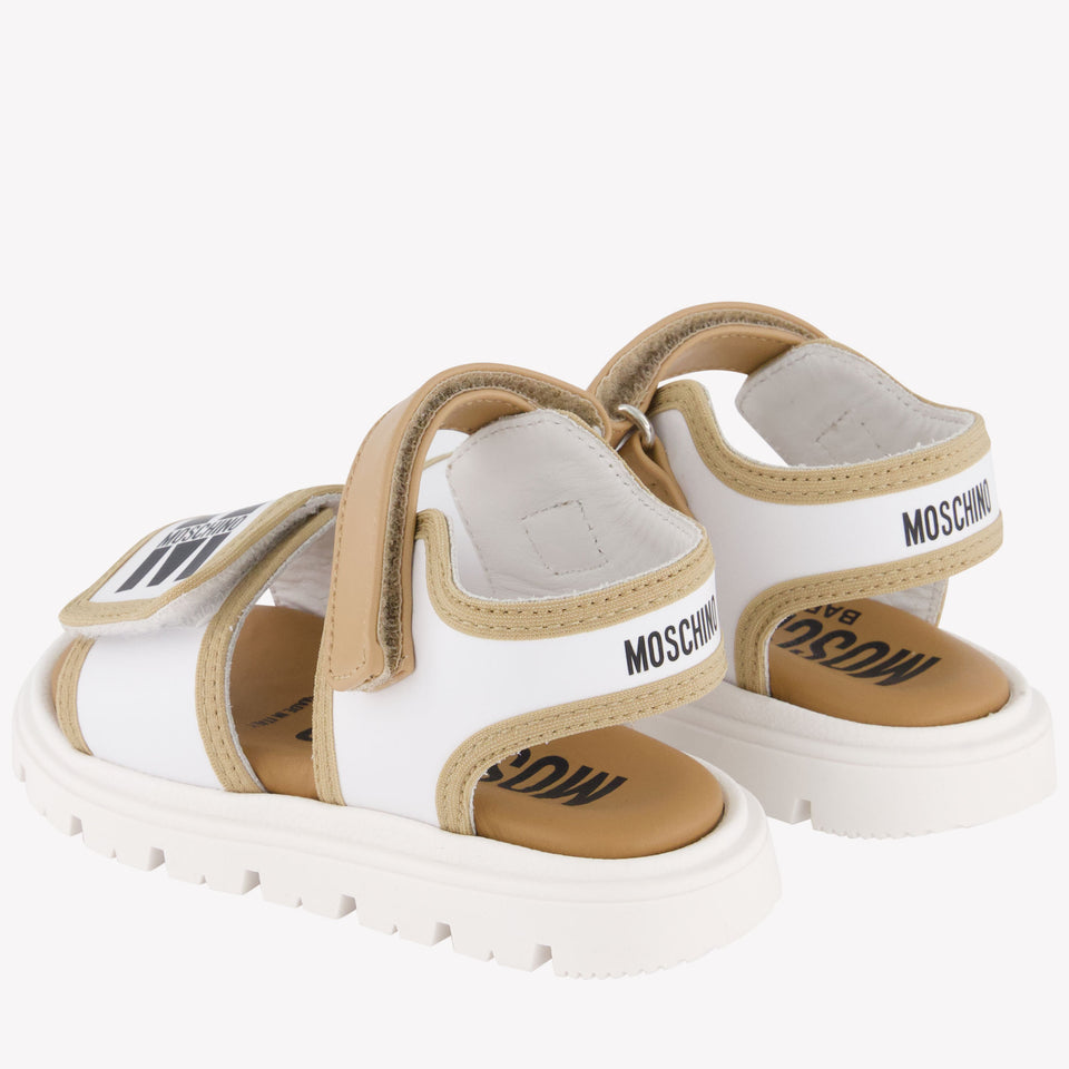 Moschino Unisex Sandals In Beige