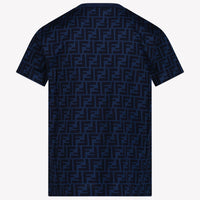 Fendi Kids Unisex T-Shirt  Navy