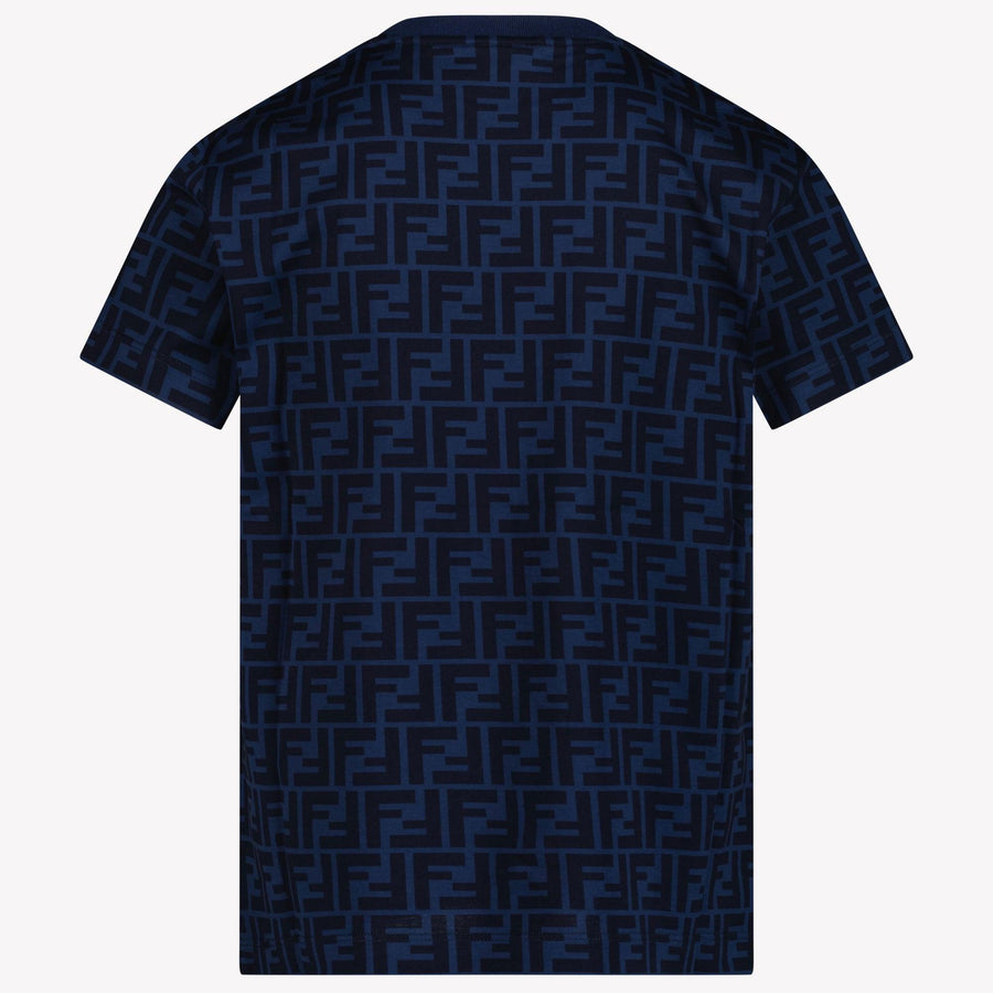 Fendi Kids Unisex T-Shirt  Navy