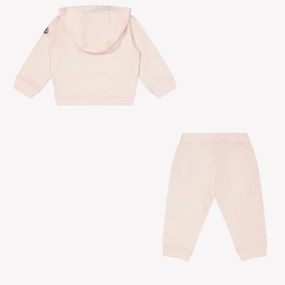 Moncler Baby Girls Tracksuit In Light Pink