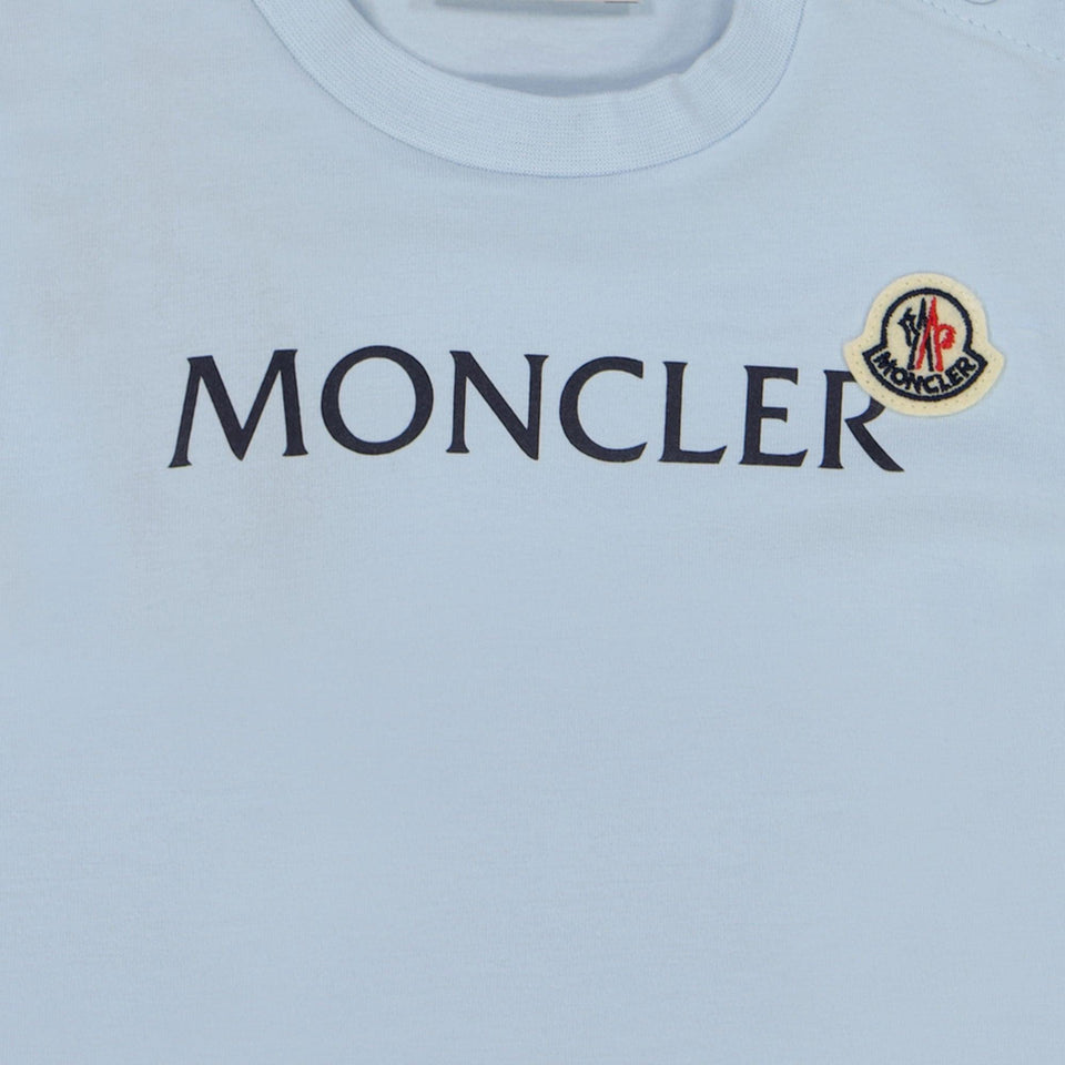 Moncler Baby Boys T-Shirt in Light Blue