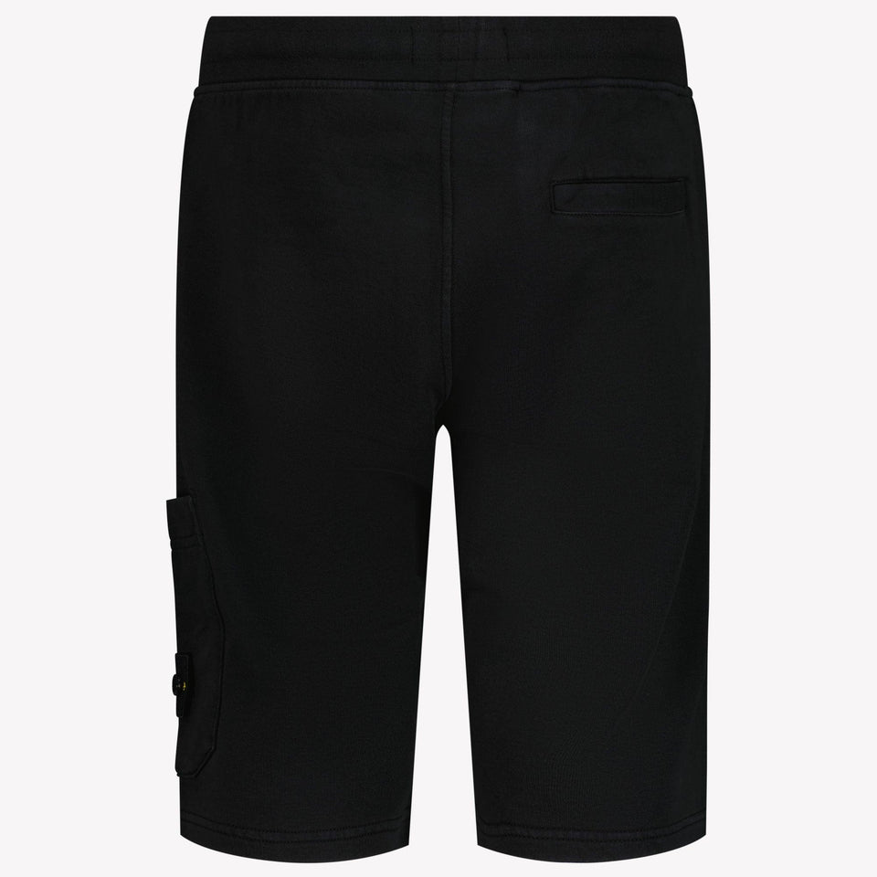 Stone Island Kinder Jongens Shorts In Zwart