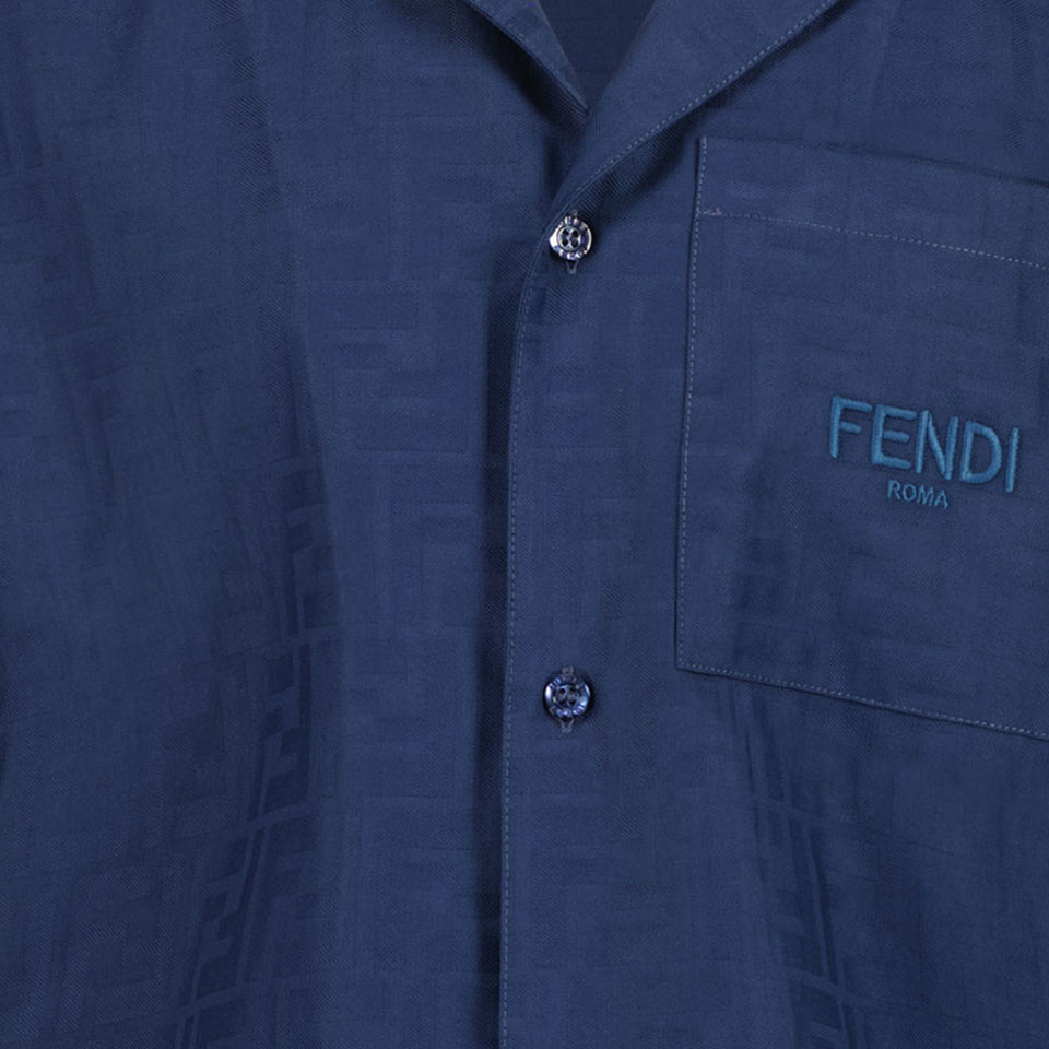 Fendi Kids Boys Blouse in Navy