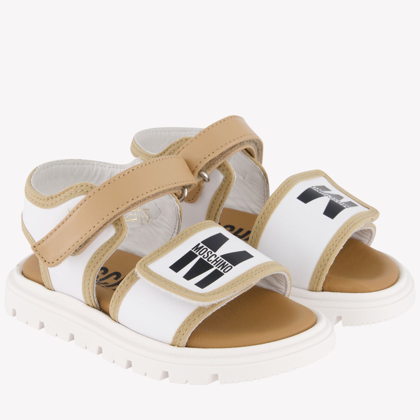 Moschino Unisex Sandals In Beige