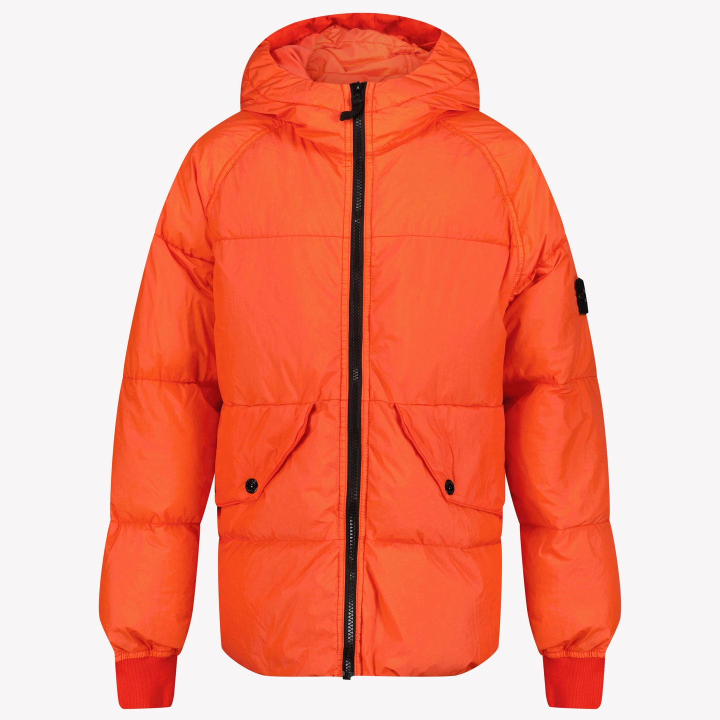 Stone Island Boys Winter Coat Orange