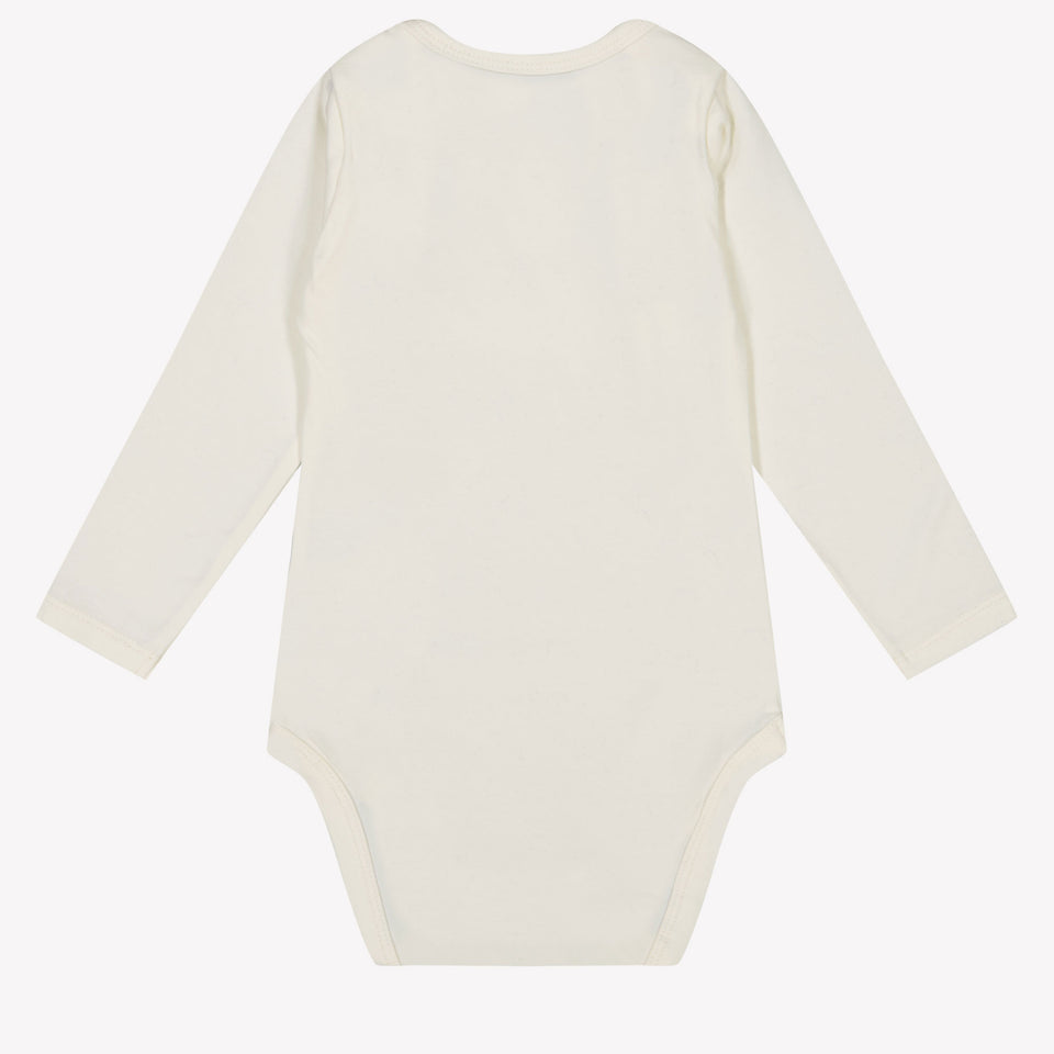 Malelions Baby Unisex Romper OffWhite