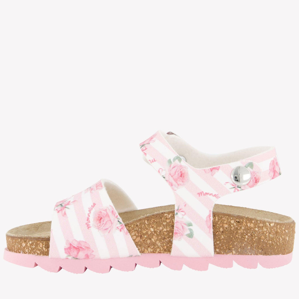 MonnaLisa Girls Sandals In Light Pink