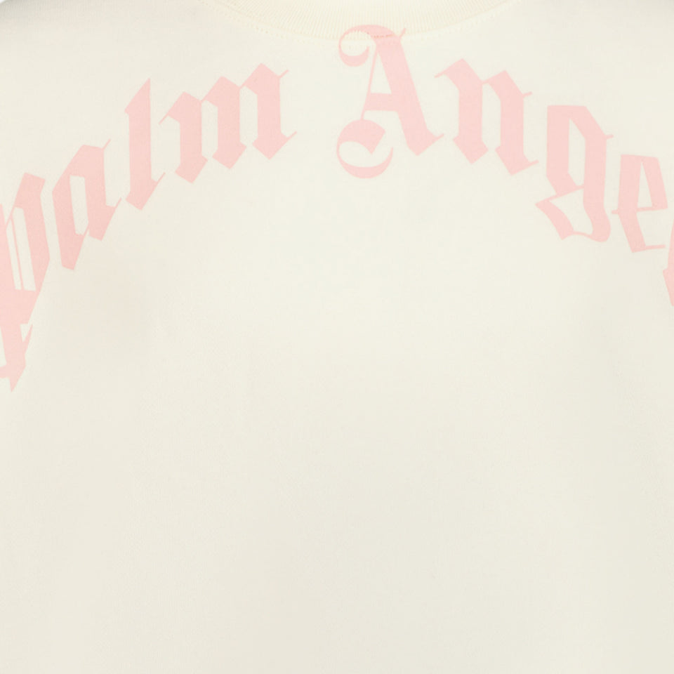 Palm Angels Girls sweater Ecru