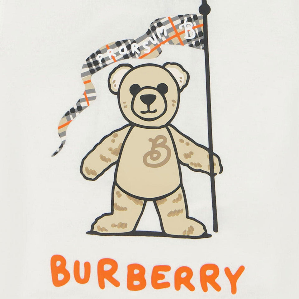 Burberry Baby Unisex T-Shirt In Wit