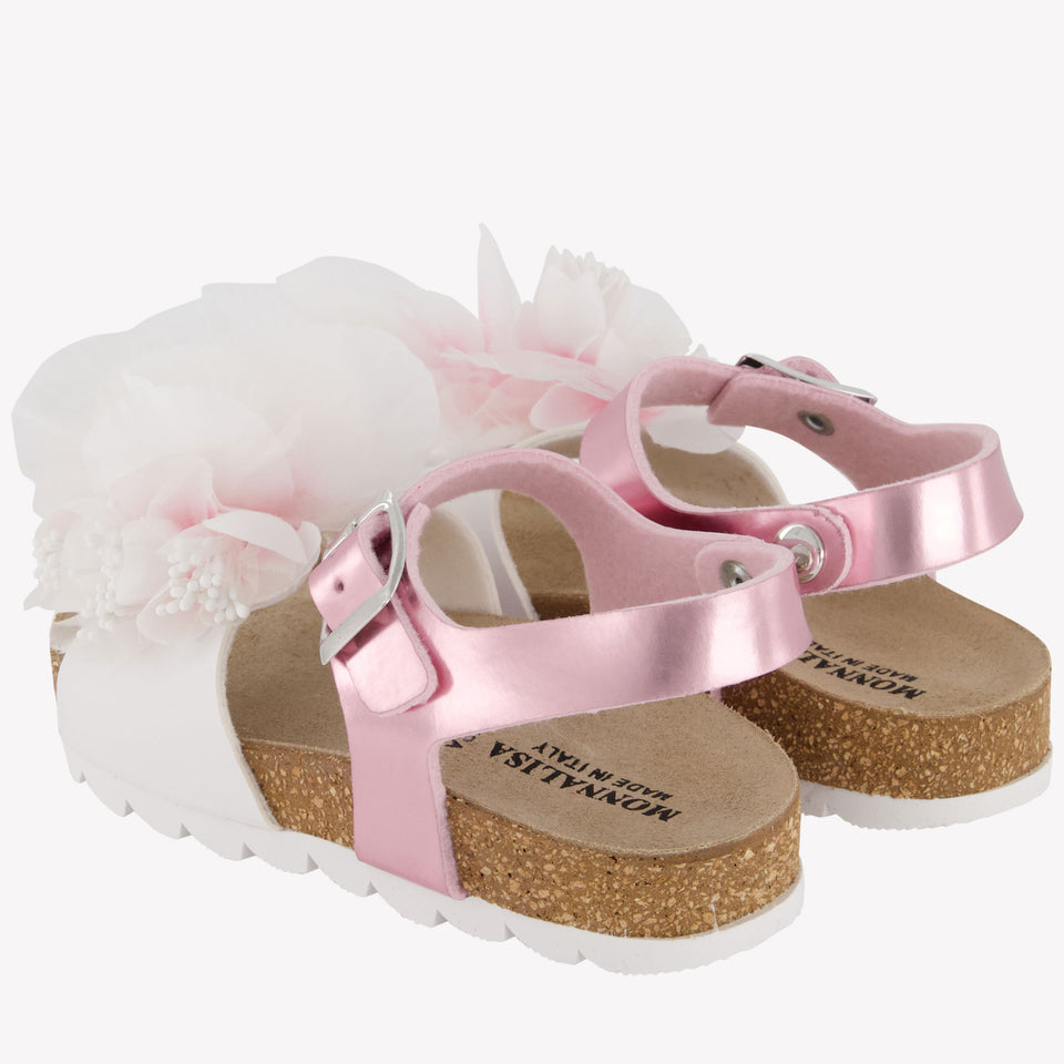 MonnaLisa Girls Sandals In Light Pink