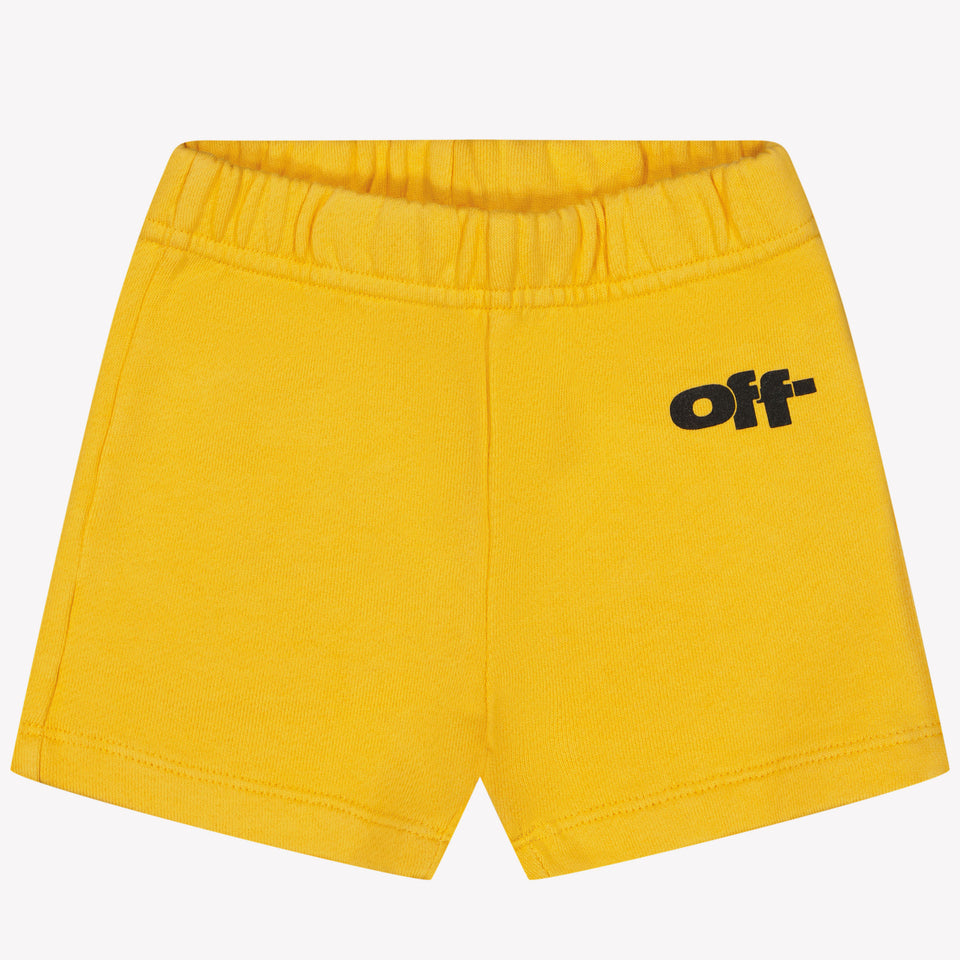 Off-White Baby Jongens Shorts In Geel