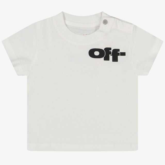 Off-White Baby Jongens T-Shirt In Wit