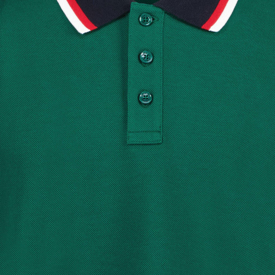 Moncler Kids Boys Polo in Green