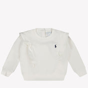 Ralph Lauren Baby Girls Sweater in White