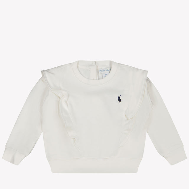 Ralph Lauren Baby Girls Sweater in White