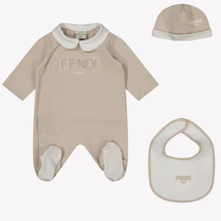 Fendi Baby Unisex Playsuit Beige