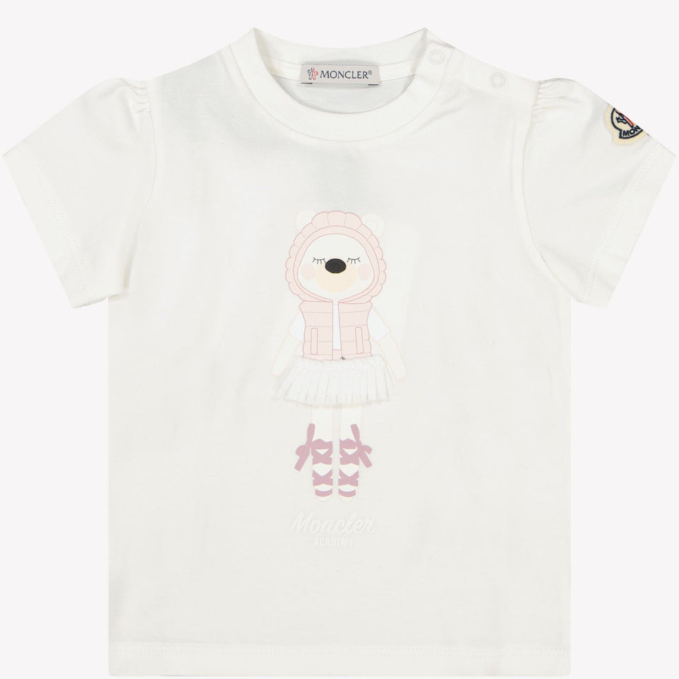 Moncler Baby Meisjes T-Shirt Off White 3/6