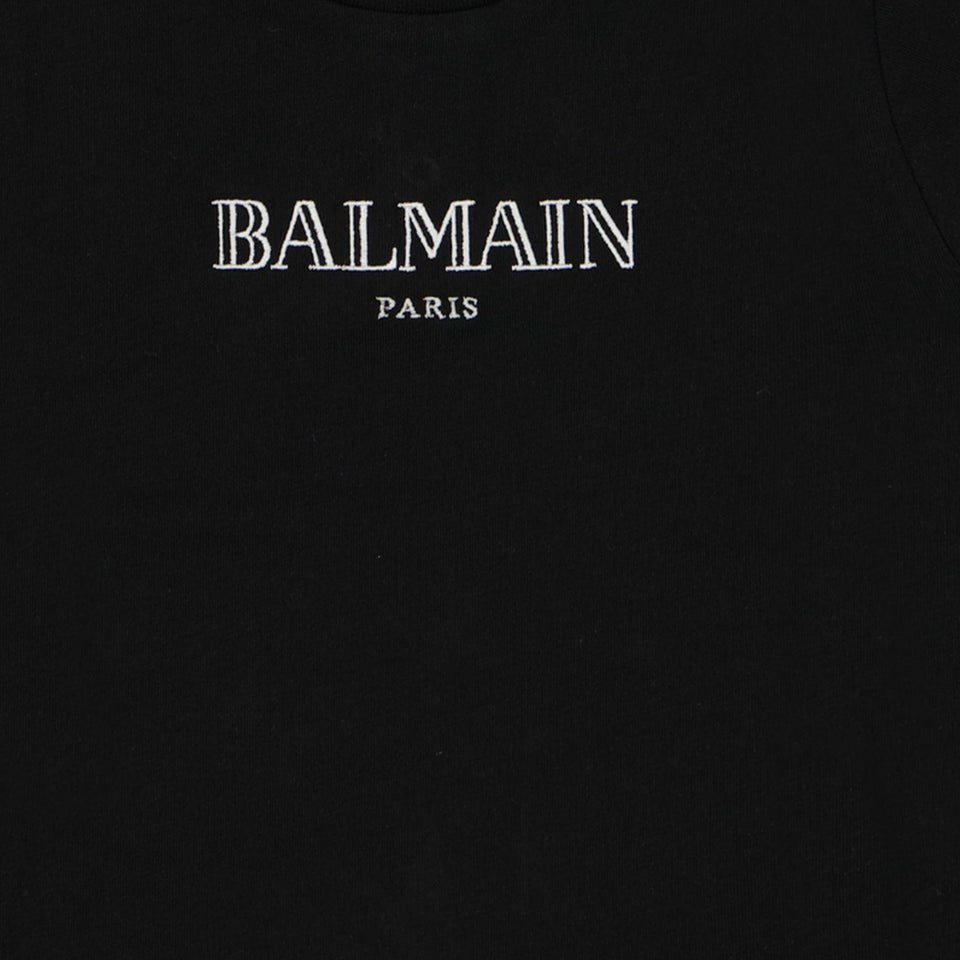 Balmain Baby Jongens T-shirt Zwart