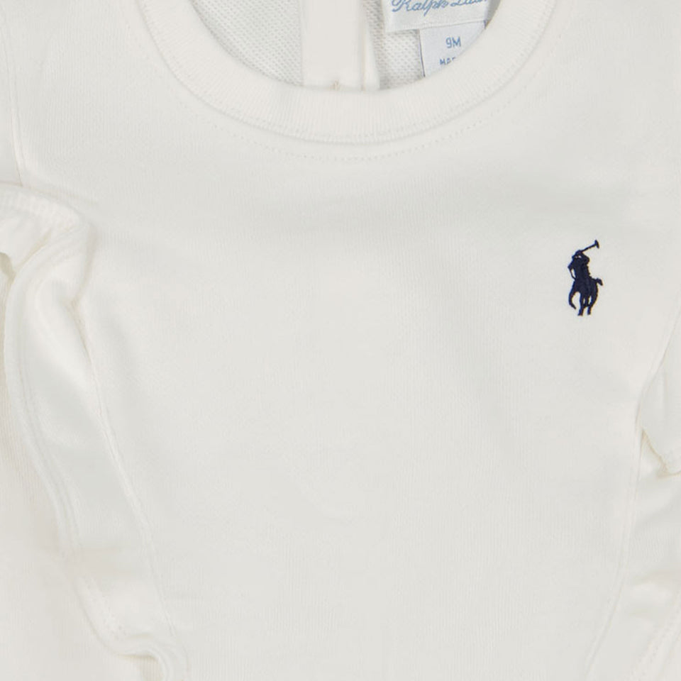 Ralph Lauren Baby Girls Sweater in White