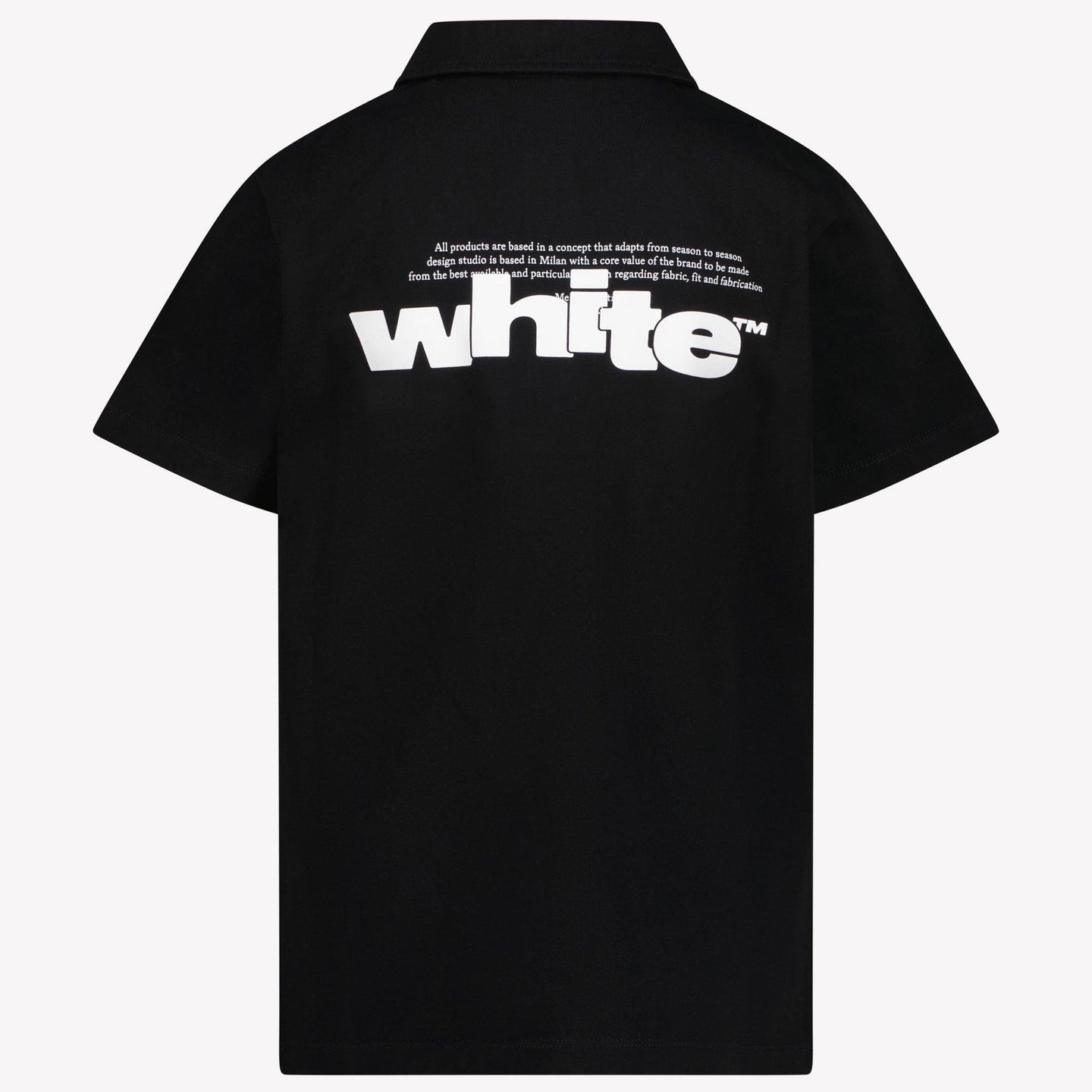 Off-White Kinder Jongens Polo In Zwart