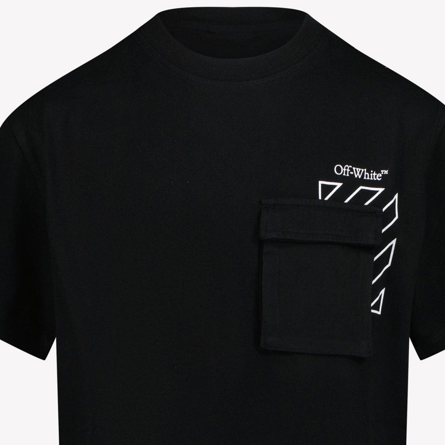 Off-White Kinder Jongens T-Shirt In Zwart