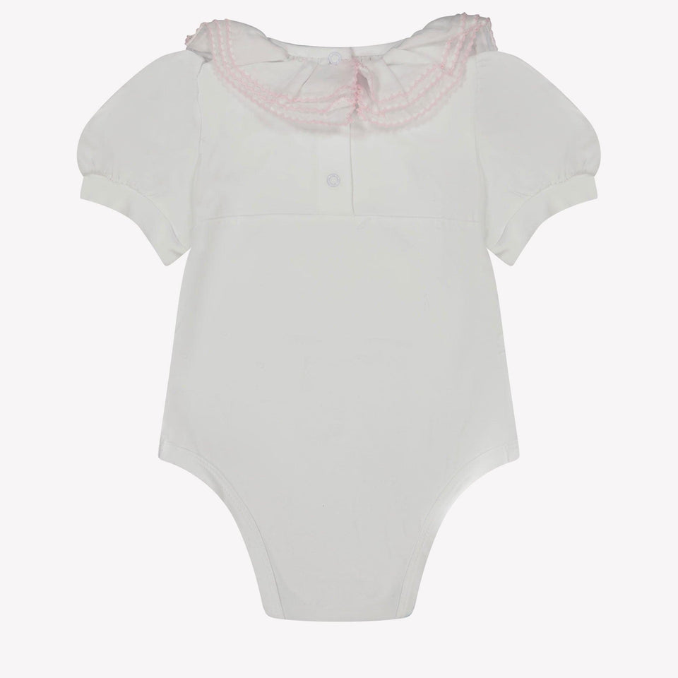 MonnaLisa Baby Girls Bodper In White